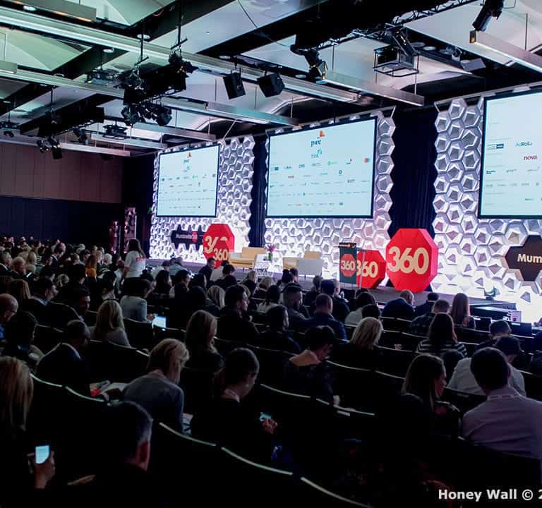 Stage Backdrops - Mumbrella Event 2017 - Event Design - Modular Backdrops